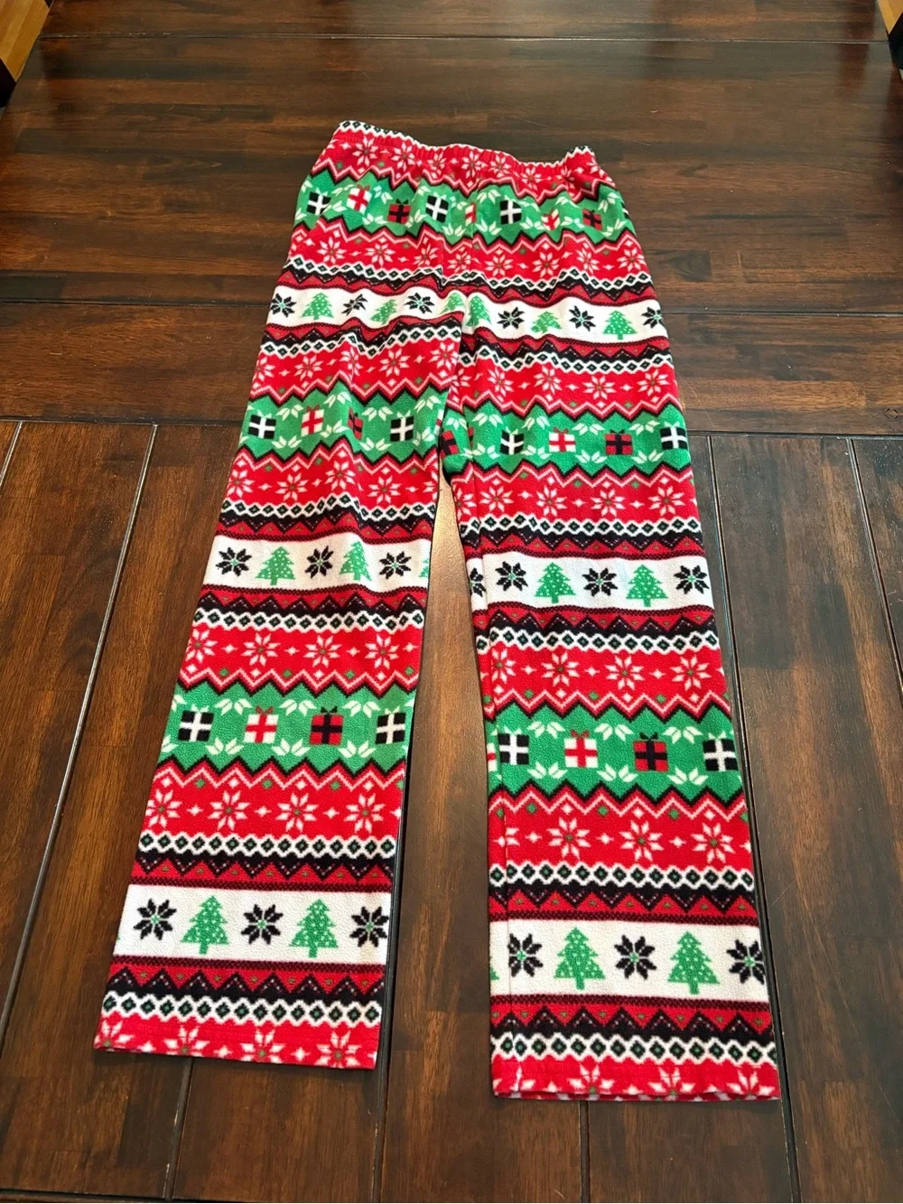 Kids XL Holiday Print Fleece Bottoms, Set of 2
